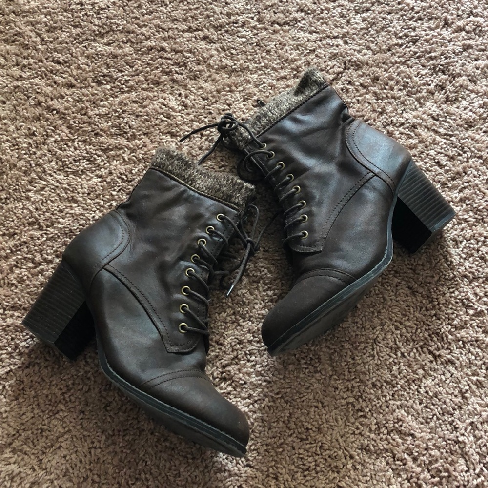 JustFab 2” Heeled Zippered Boots